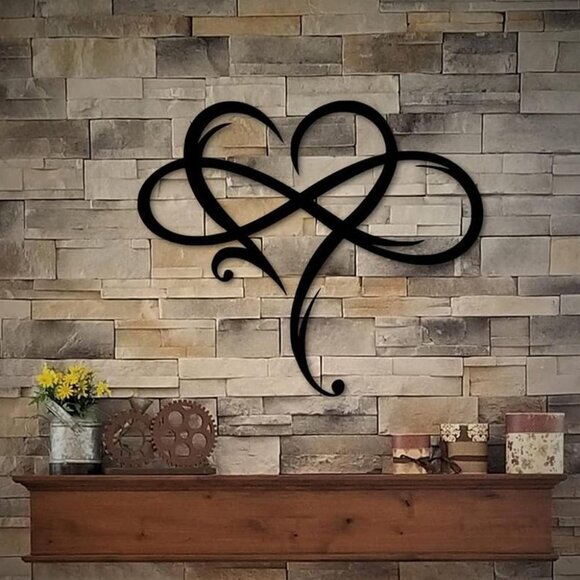 Infinity Heart Wall Decor Unique Infinity Heart Metal Art Wall Decor Love Sign